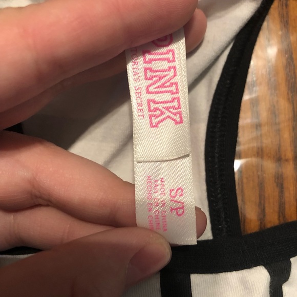 VS PINK Sport Bra. Grey and Black. Size Small. - Picture 5 of 6